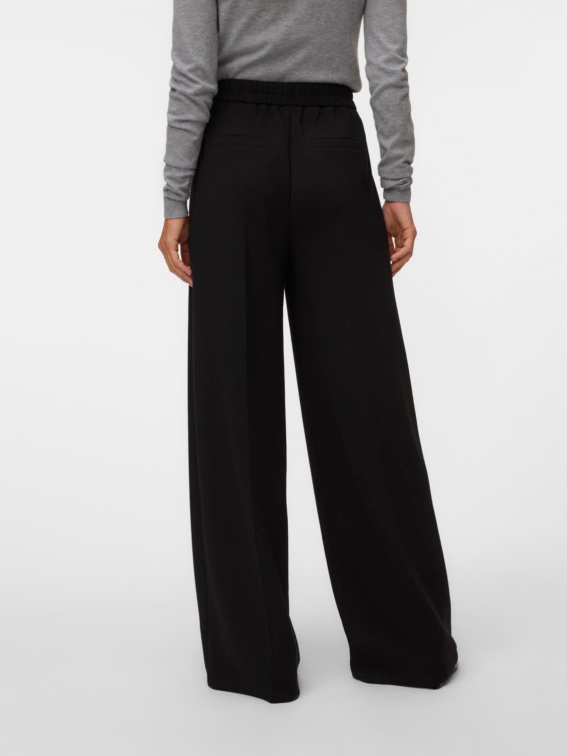 VMBELLIS Trousers - Black - VERO MODA & VILA Bergvik